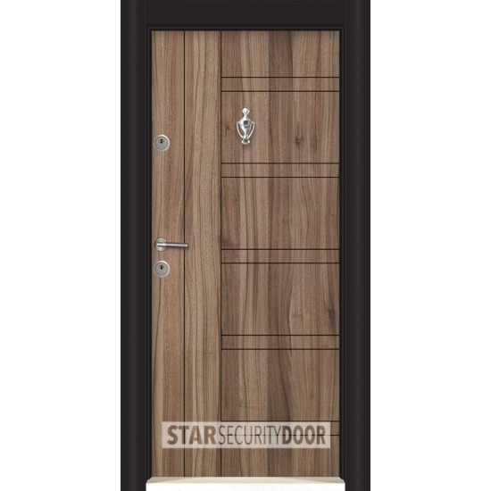 БЛИНДИРАНА ВХОДНА ВРАТА Parkdoor SL101 СПАРТА ОРЕХ