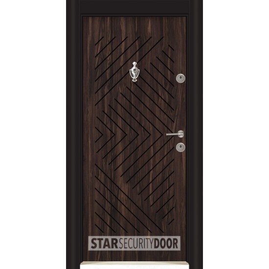 БЛИНДИРАНА ВХОДНА ВРАТА Parkdoor SL 216 АФРИКА ОРЕХ