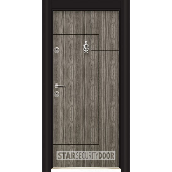 БЛИНДИРАНА ВХОДНА ВРАТА Parkdoor SL 218 ДУМАН