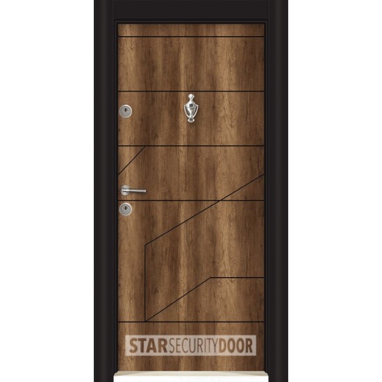 БЛИНДИРАНА ВХОДНА ВРАТА Parkdoor P 14 ГАЗЕС ОРЕХ